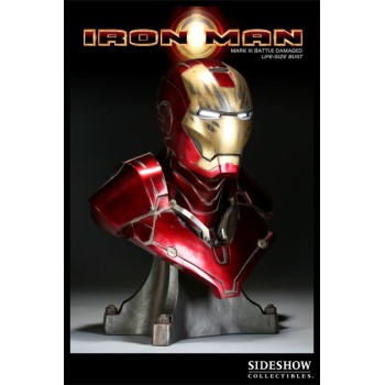 Iron Man MARK III Battle Damaged Life-size Bust 61cm